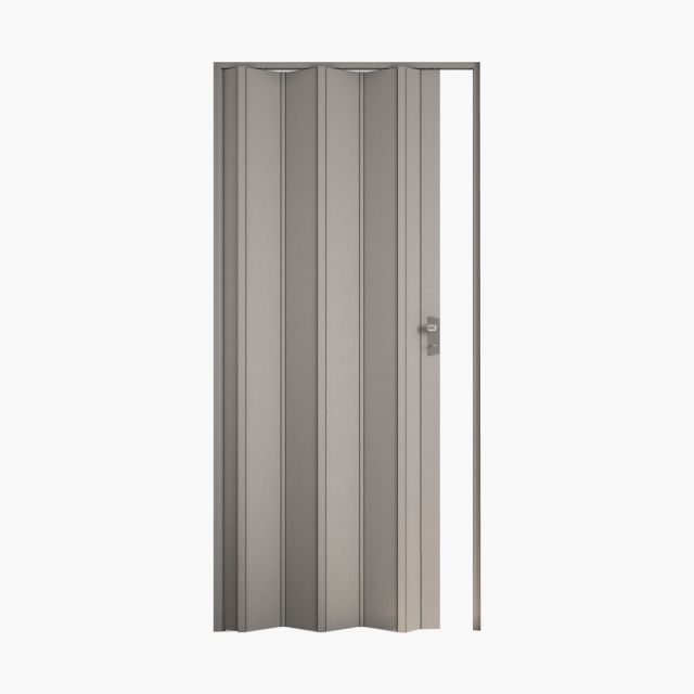 Puerta Plegable Pvc Gris