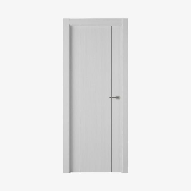 Puerta Laminada G1006 Talcum Greca Negra Perciber En Fondo Blanco Para Mostrar Diseño Y Acabado