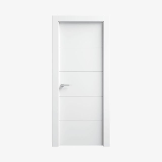 Puerta Lacada Blanca En Block Maciza Mod Tb805