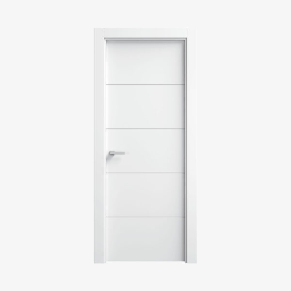 Puerta Lacada Blanca En Block Maciza Mod Tb805