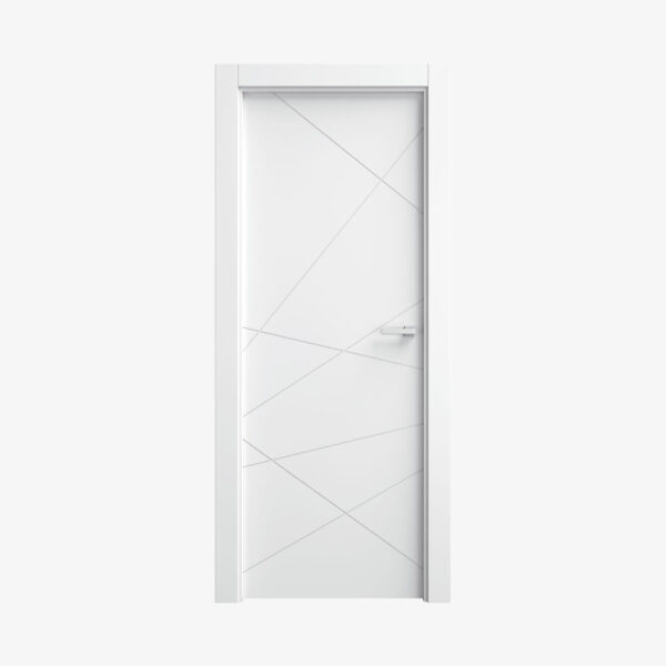 Puerta Lacada Blanca En Block Maciza Mod. Tb77