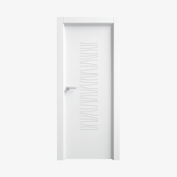 Puerta Lacada En Blanco En Block Maciza Mod. Tb72