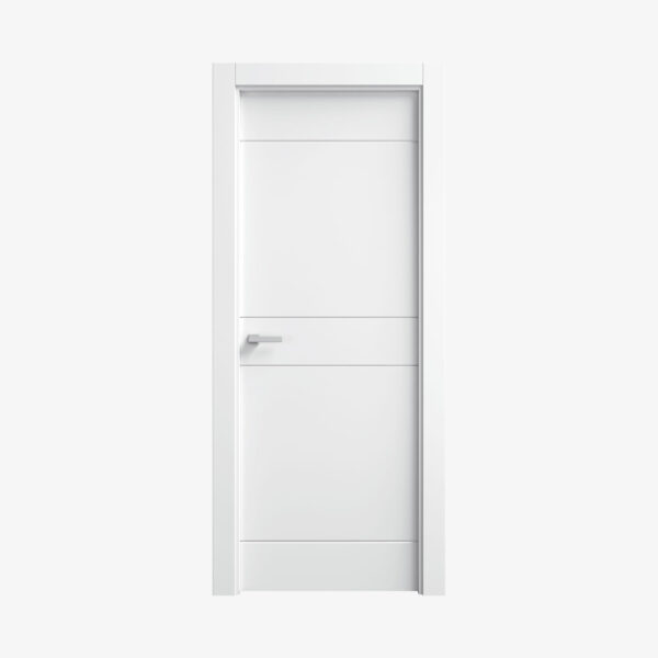 Puerta Blanca Lacada En Block Maciza Mod. Tb855