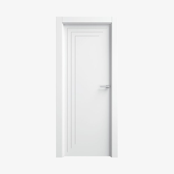 Puerta Lacada Blanca En Block Maciza Mod. Tb713