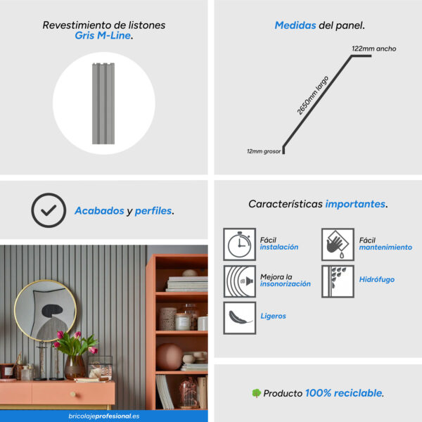Caracteristicas Linerio M-Line Gris