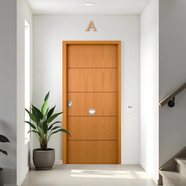 Puerta Acorazada Serie V Lucerna H500 Haya/Blanco - Imagen 2