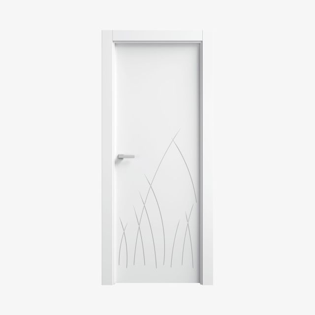 Puerta Lacada Blanca En Block Maciza Mod Tb81