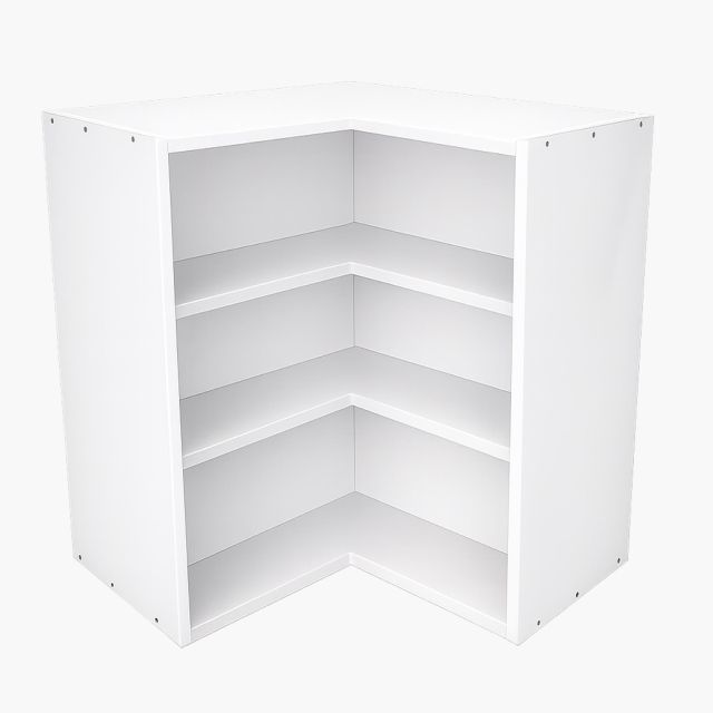 Mueble alto de cocina rinconera en forma de L de 90x63x63cm con estantes interiores para aprovechar esquinas