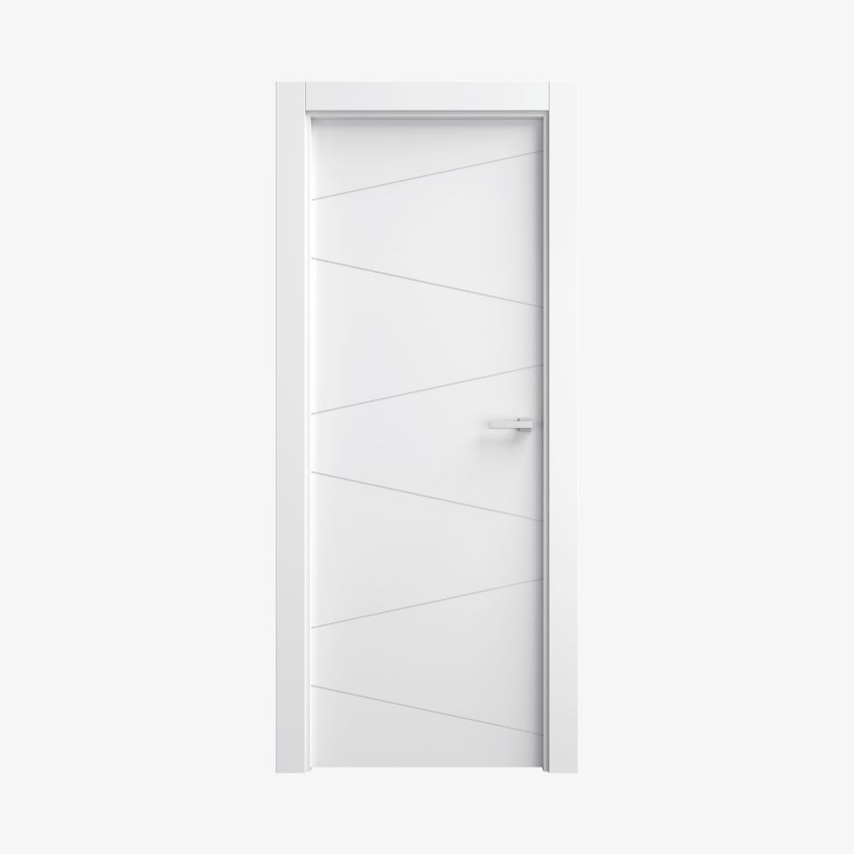 Puerta lacada blanca en block maciza mod TB76