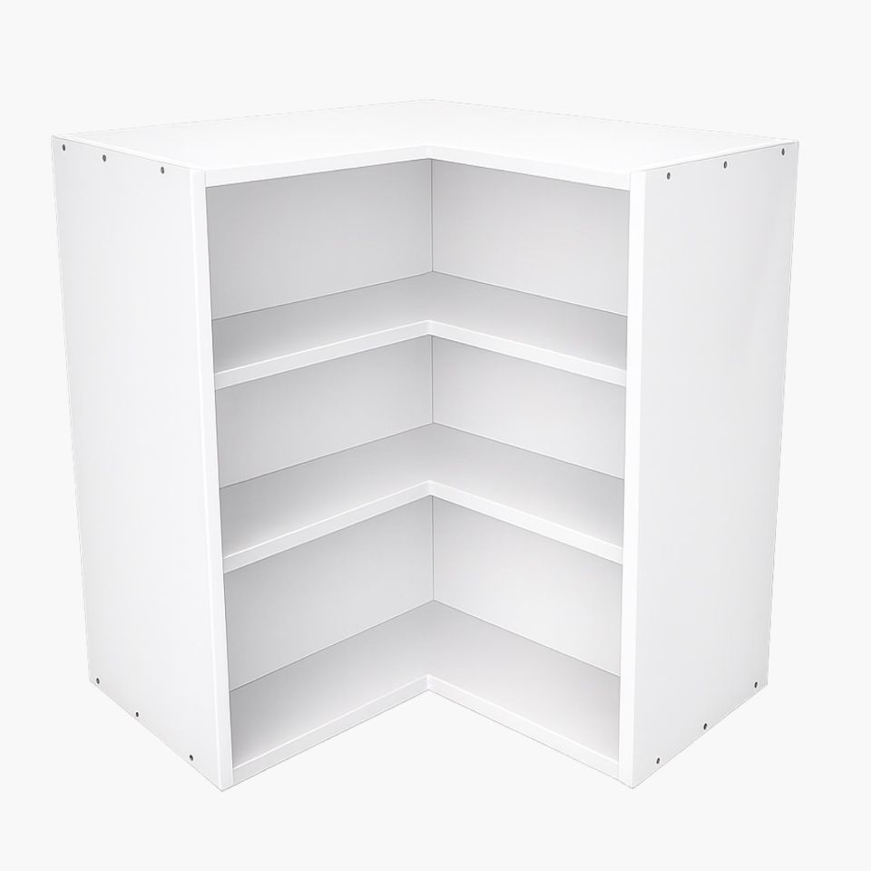 Mueble alto de cocina rinconera en forma de L de 90x63x63cm con estantes interiores para aprovechar esquinas
