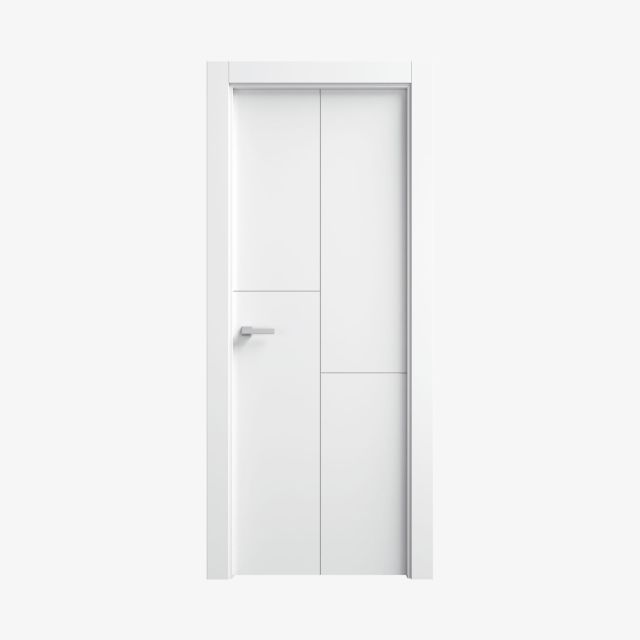 Puerta blanca 3 rayas lacada en block mod. TB614