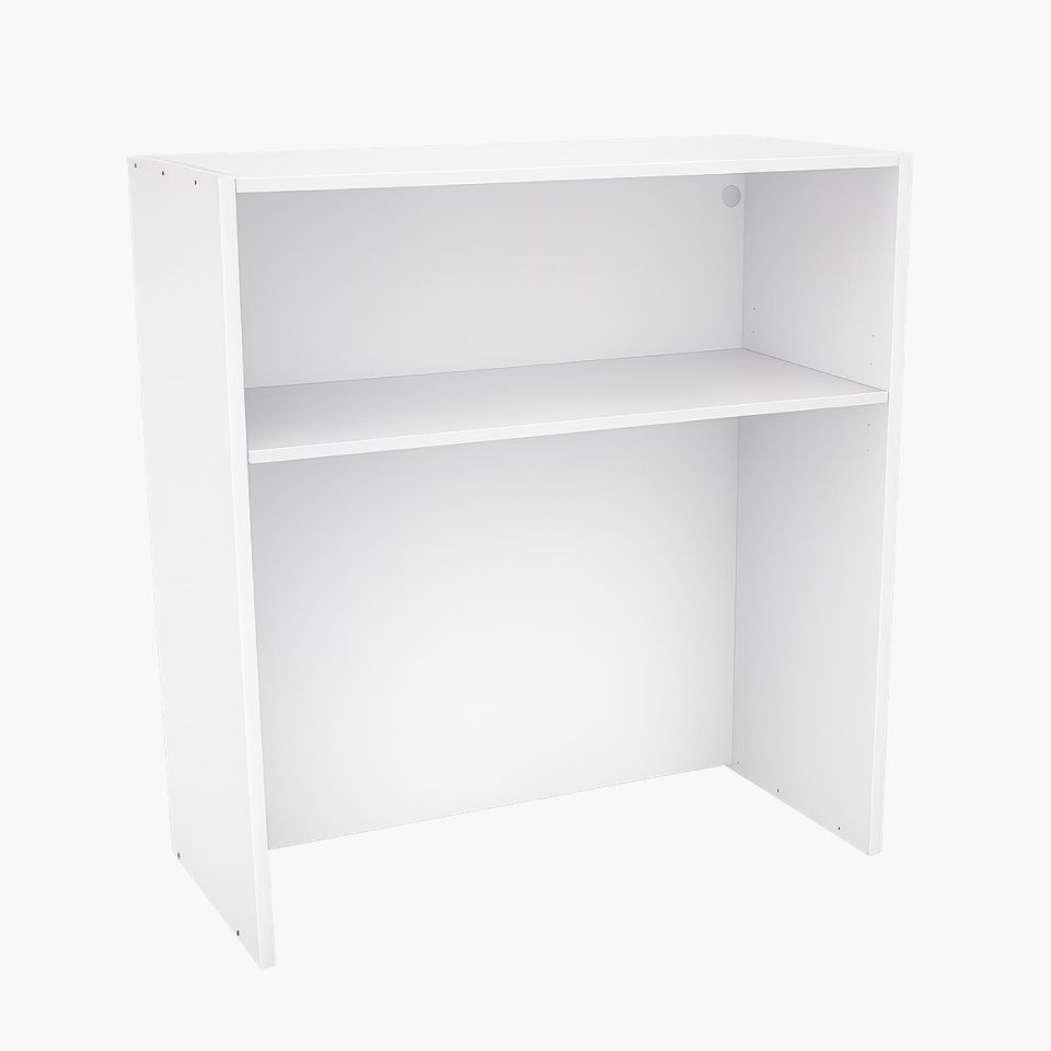 Mueble de cocina alto blanco tipo platero de 70x80x33cm con estante interior para almacenaje
