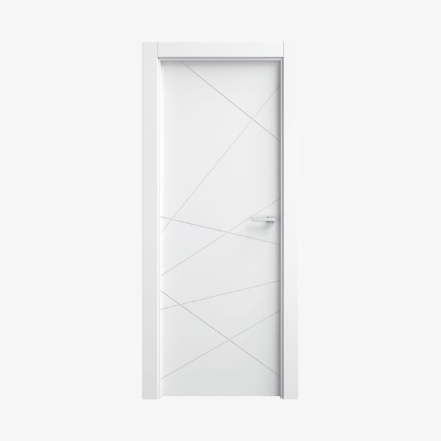 Puerta lacada blanca en block maciza mod. TB77