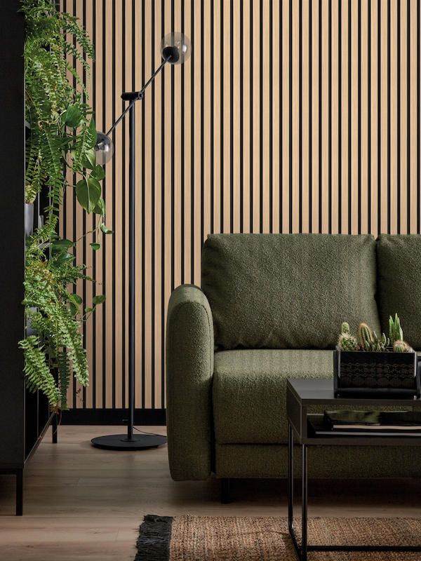 linerio m-line natural black instalado en un salón