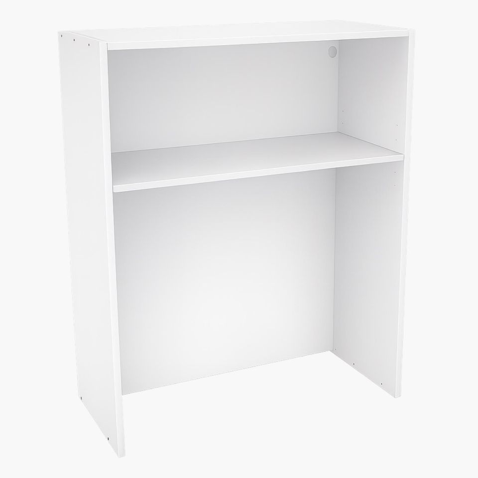 Mueble de cocina alto blanco tipo platero 90x80x33cm con estante interior, ideal para almacenaje de platos y menaje de cocina