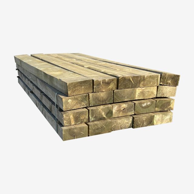 Palet de 20 traviesas de madera 250x20x10 cm