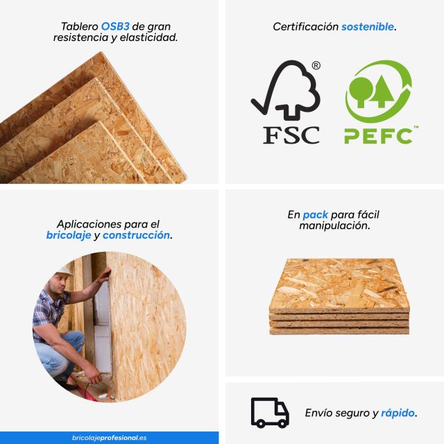Características principales del tablero OSB 3