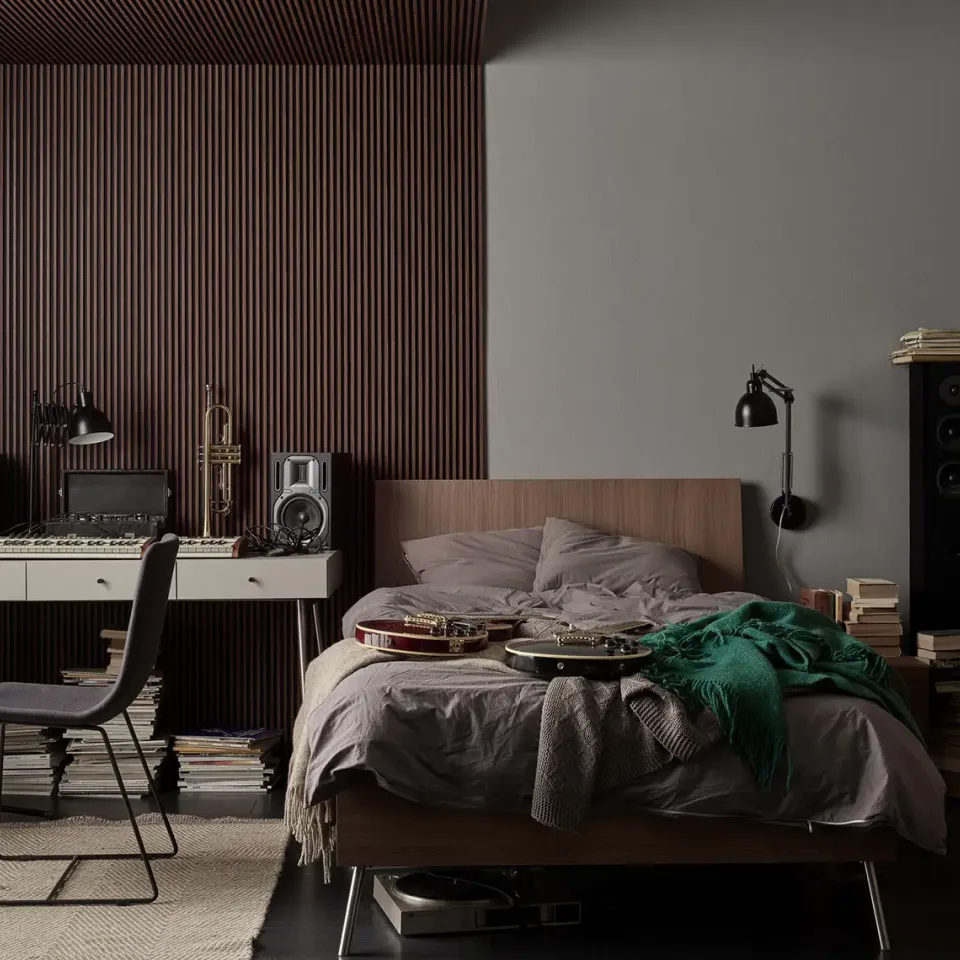 linerio s-line mocca instalado en una habitación de un músico