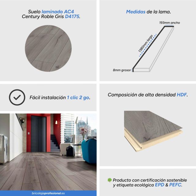 Características principales del suelo laminado d4175