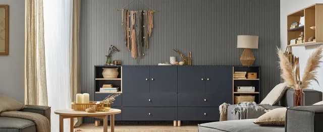 linerio s-line gris instalado en una habitación