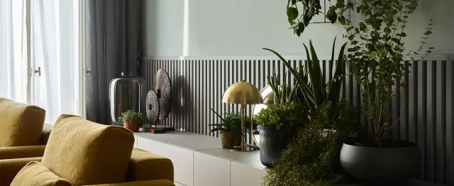 linerio l-line gris montado a media pared