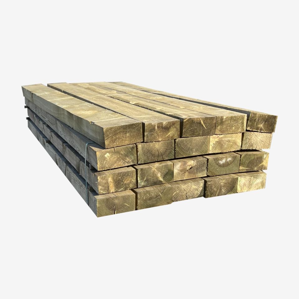 Palet de 20 traviesas de madera 250x20x10 cm