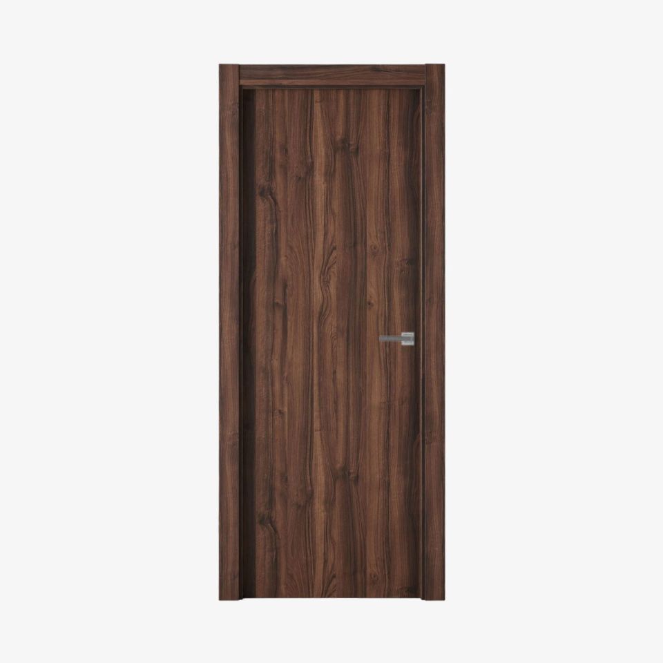 puerta laminada g1000 nogal selva perciber en acabado nogal oscuro