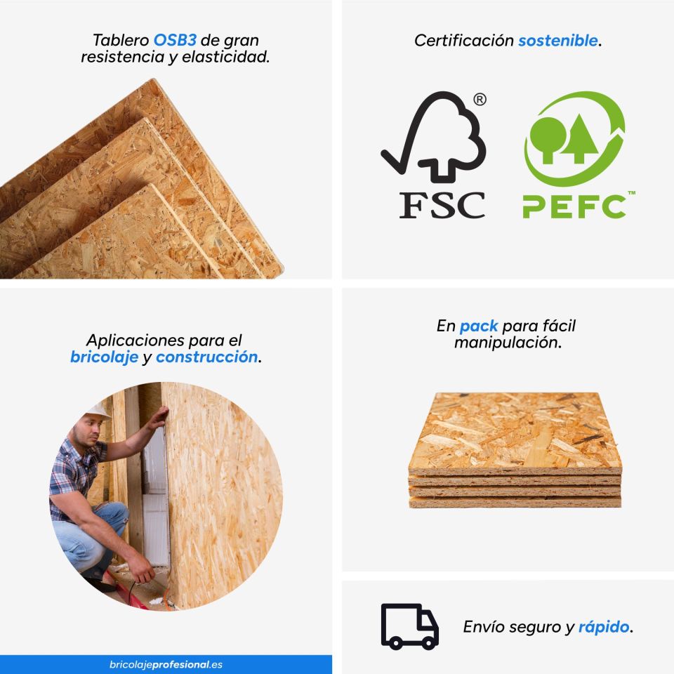 Características principales del tablero OSB 3