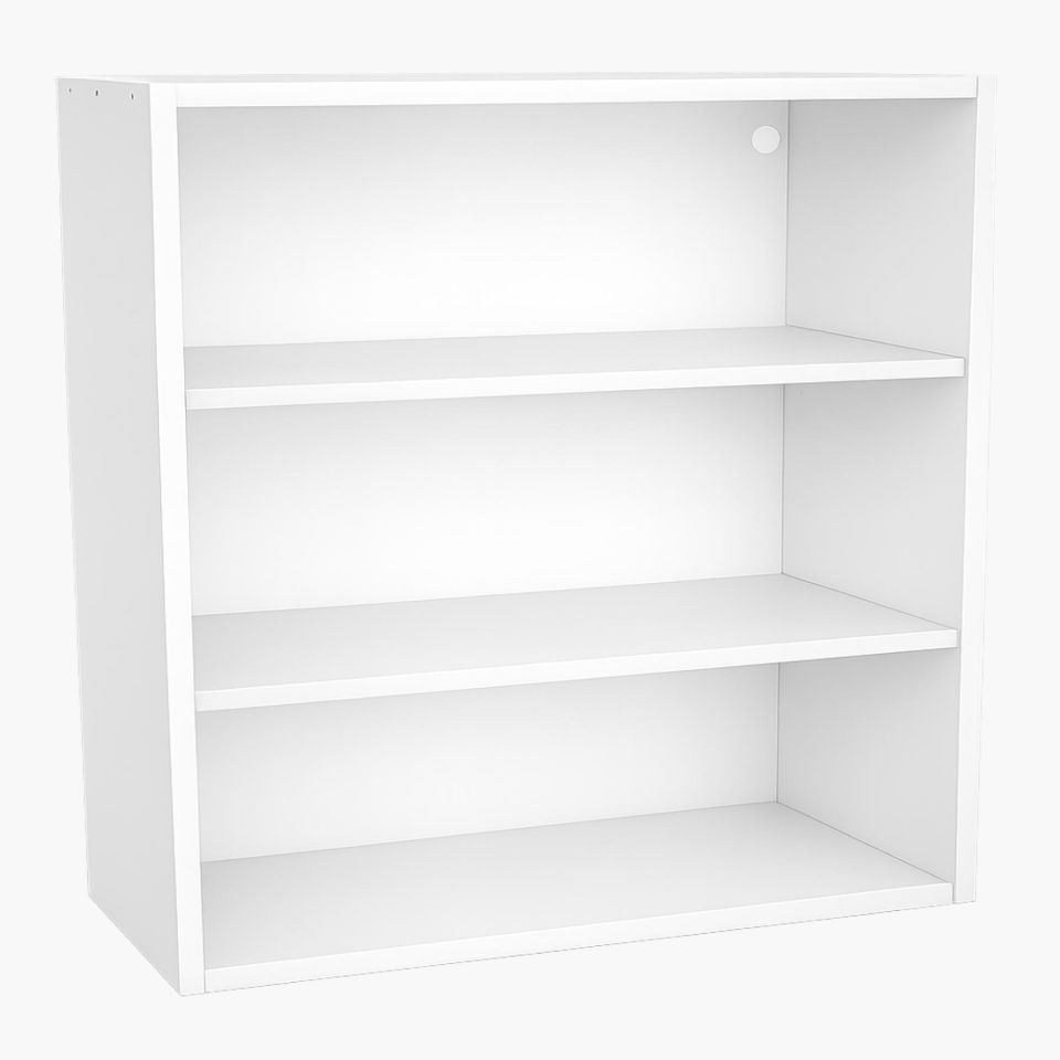 Mueble de cocina alto blanco de 100 cm de ancho con estantes interiores