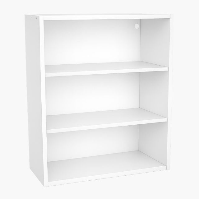 Mueble de cocina alto blanco de 80 cm de ancho con estantes interiores