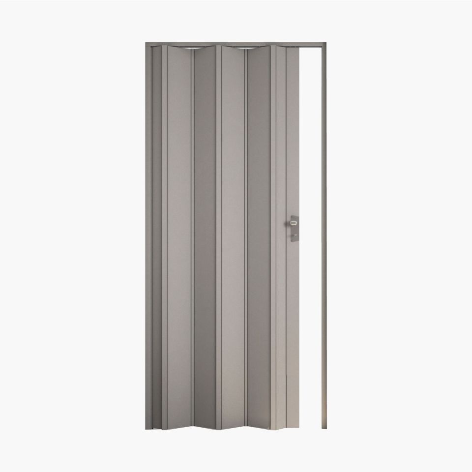 Puerta plegable pvc gris