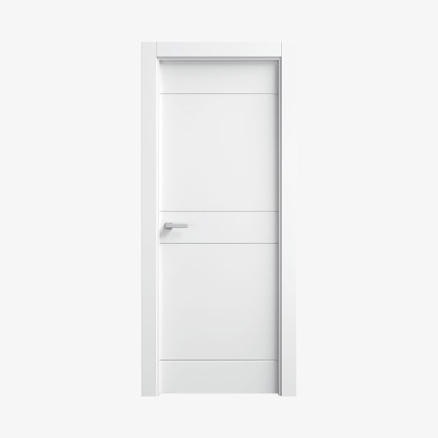 Puerta blanca lacada en block maciza mod. TB855