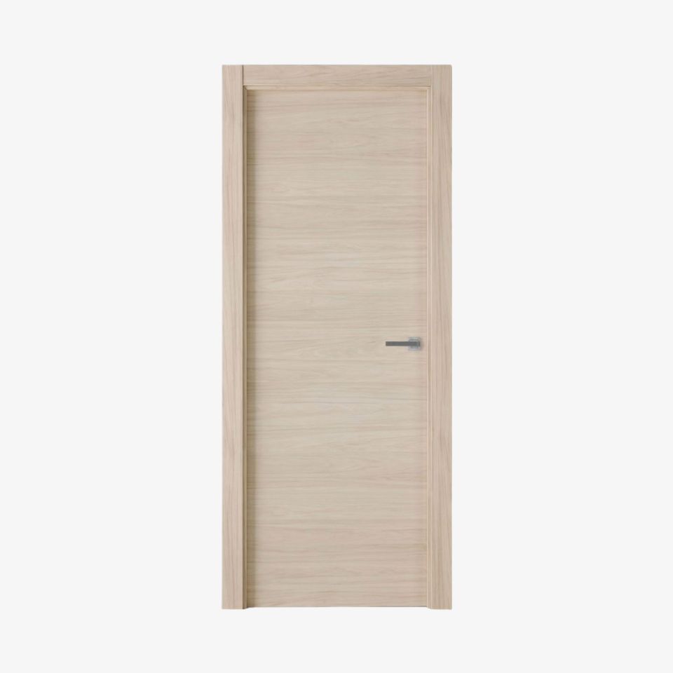 puerta laminada roble arena perciber sobre fondo blanco