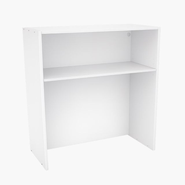 Mueble de cocina alto blanco tipo platero de 70x80x33cm con estante interior para almacenaje