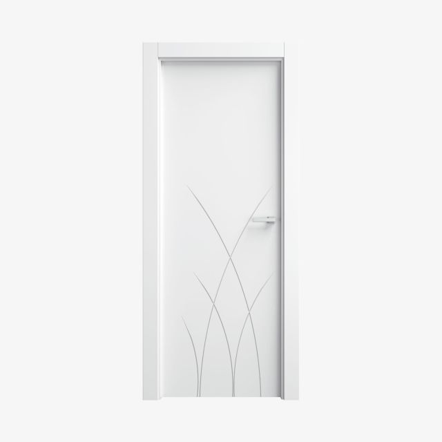 Puerta Lacada Blanca En Block Maciza Mod. Tb82