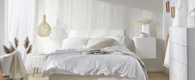 linerio m-line blanco instalado en una habitación